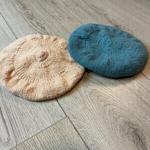 Baby/ Toddler Crochet Beret with Button Detail Bundle of 2